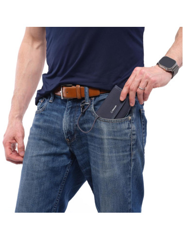 Billetera de Tarjetas Shimoda SD Azul 520-508 Acolchada