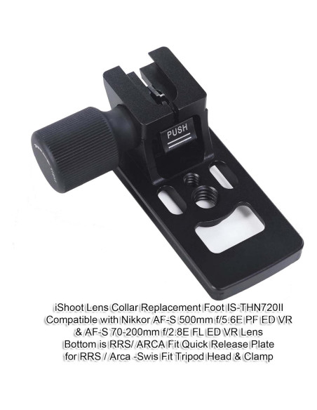 Pie de reemplazo para collar de lente iShoot IS-THN720II compatible Nikon