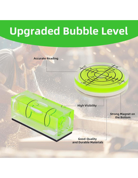 Nivel de Burbuja Pequeño 9 Piezas Penitue Magnético