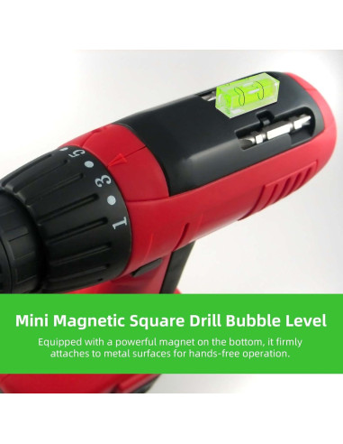 Nivel de Burbuja Pequeño 9 Piezas Penitue Magnético