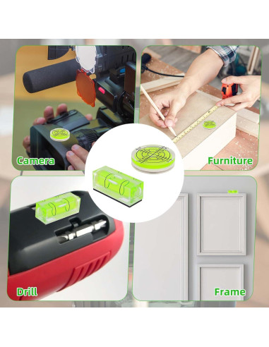 Nivel de Burbuja Pequeño 9 Piezas Penitue Magnético