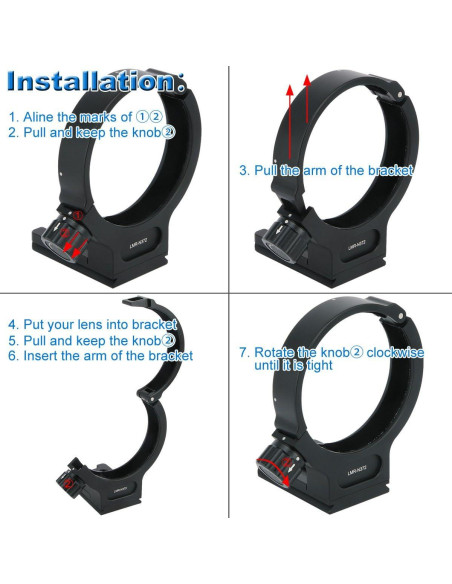 Anillo de Montaje en Trípode Haoge LMR-N372 para Nikon 70-200mm y 300mm