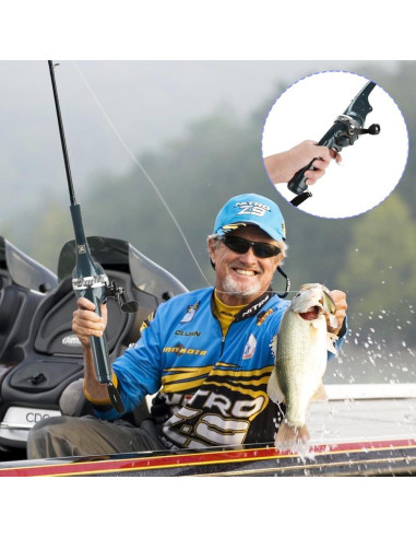 Combo de Caña de Pesca Telescópica Tiiyee 1.31m Plegable