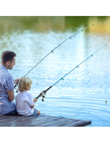 Combo de Caña de Pesca Telescópica Tiiyee 1.31m Plegable