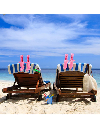 6 Clips para Toallas de Playa SCNWQ - Animales Coloridos