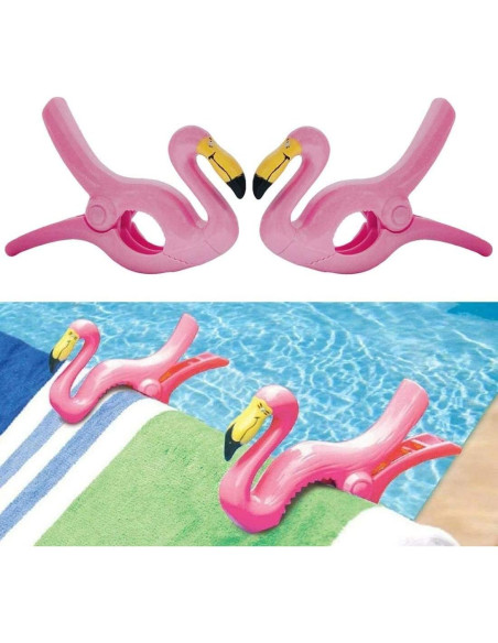 6 Clips para Toallas de Playa SCNWQ - Animales Coloridos