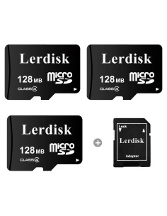 Tarjeta Micro SD Lerdisk 128MB Paquete de 3 para MP3