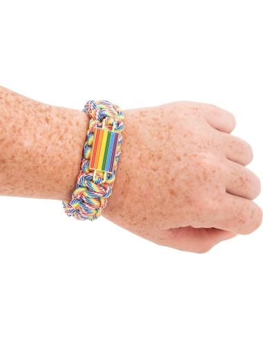 Pulsera de Paracord Bandera Orgullo Gay Desert Cactus Ajustable