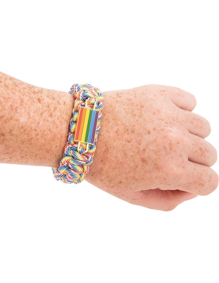 Pulsera de Paracord Bandera Orgullo Gay Desert Cactus Ajustable