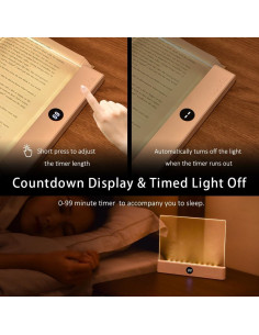 Luz de Lectura LED AVEKI Rosa Regulable 3 Colores Clip On 2