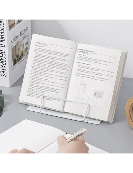 Soporte de Libro Ajustable Dicunoy - Metal Plegable 2 Pcs