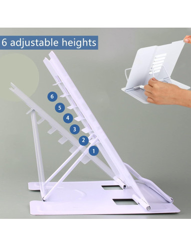 Soporte de Libro Ajustable Dicunoy - Metal Plegable 2 Pcs