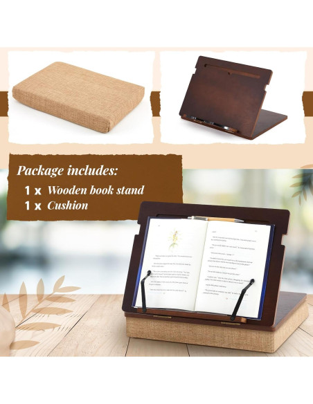 Soporte de Libro de Madera Juexica 37x27 cm Ajustable