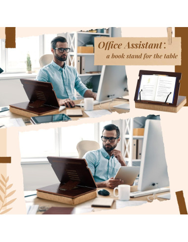 Soporte de Libro de Madera Juexica 37x27 cm Ajustable