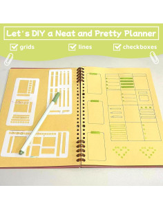 Conjunto de Plantillas Reutilizables Riomh 9 Piezas para Planificadores 2