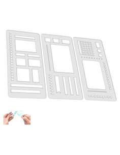 Plantillas de Registro Flexibles LGGbaodan - Paquete de 3