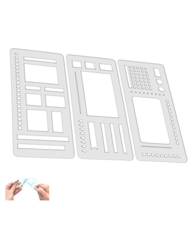 Plantillas de Registro Flexibles LGGbaodan - Paquete de 3
