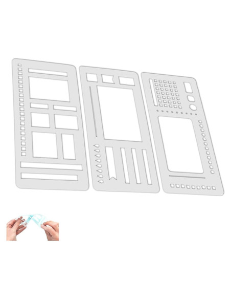 Plantillas de Registro Flexibles LGGbaodan - Paquete de 3 Plantillas de Registro Flexibles LGGbaodan - Paquete de 3