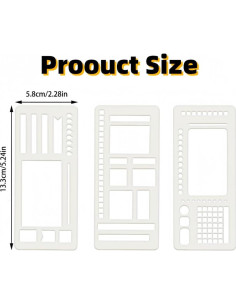 Plantillas de Registro Flexibles LGGbaodan - Paquete de 3 2