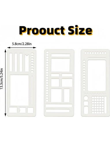 Plantillas de Registro Flexibles LGGbaodan - Paquete de 3