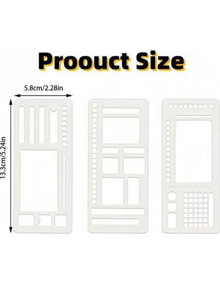 Plantillas de Registro Flexibles LGGbaodan - Paquete de 3 Plantillas de Registro Flexibles LGGbaodan - Paquete de 3