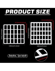 Plantillas de Dibujo Acrílico BENECREAT 2 Pcs Rectangulares 13x12cm y 16x17cm 2