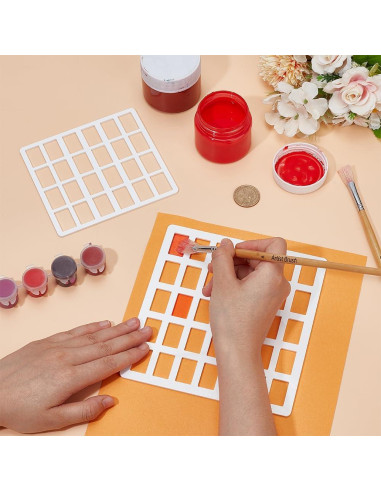 Plantillas de Dibujo Acrílico BENECREAT 2 Pcs Rectangulares 13x12cm y 16x17cm