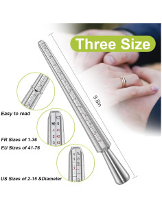 Kit de Medición de Tallas de Anillo IKOCO con Martillo y Paño 2