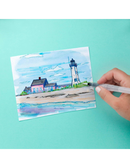 Plumas Acuarelables Zebra Pen Set de 3 con Puntas Flexibles