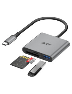 Lector de Tarjetas SD Acer USB C 3 en 1 con USB 3.0