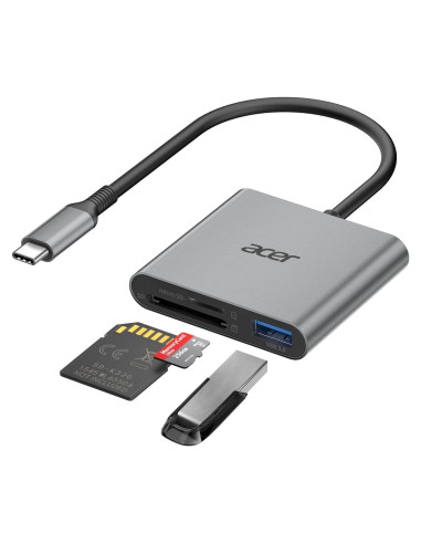 Lector de Tarjetas SD Acer USB C 3 en 1 con USB 3.0