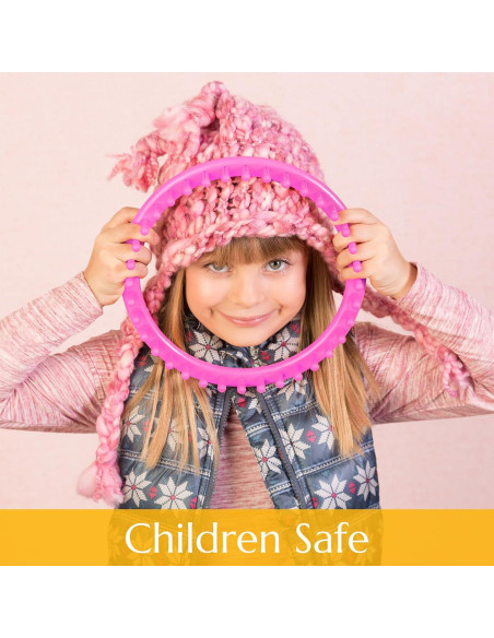 LOVEINUSA Kit de Telar de Tejer 12PCS - Redondo y Pompón