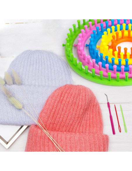 LOVEINUSA Kit de Telar de Tejer 12PCS - Redondo y Pompón
