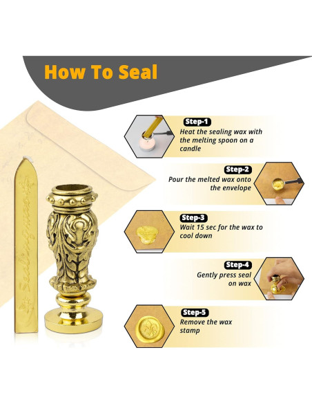 Kit de Caligrafía Trustela con Sello de Cera y Plumas