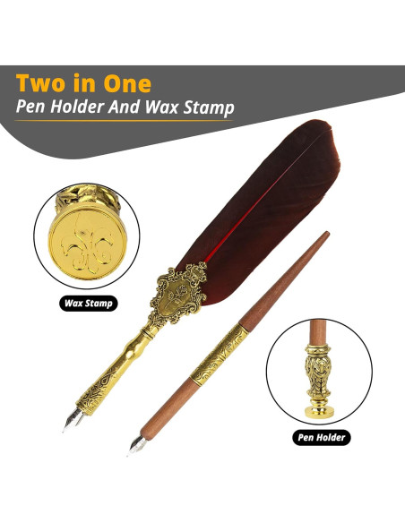 Kit de Caligrafía Trustela con Sello de Cera y Plumas
