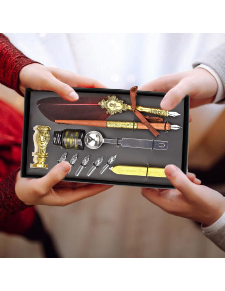 Kit de Caligrafía Trustela con Sello de Cera y Plumas