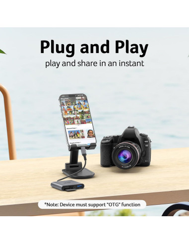 Lector de Tarjetas SD Acer USB C 3 en 1 con USB 3.0