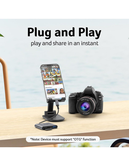 Lector de Tarjetas SD Acer USB C 3 en 1 con USB 3.0