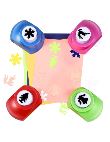 Juego de 4 Perforadoras Navideñas Watersay - Formas Diversas