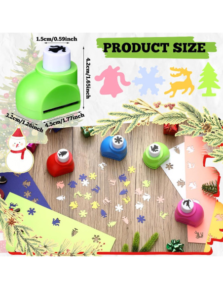 Juego de 4 Perforadoras Navideñas Watersay - Formas Diversas