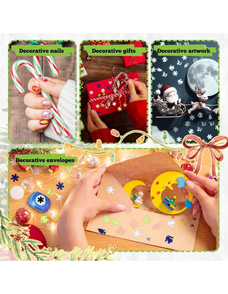 Juego de 4 Perforadoras Navideñas Watersay - Formas Diversas