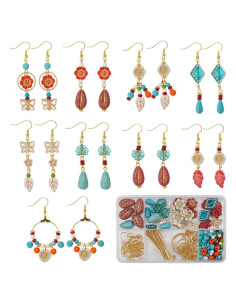 Kit de Hacer Aretes DIY SUNNYCLUE 10 Pares Barroco Turquesa
