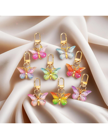 60 Ganchos de Llavero Giratorios KJML DIY Coloridos 32mm