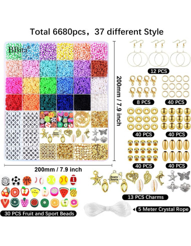 Kit de Fabricación de Pulseras BBita 6680 Piezas Joyería
