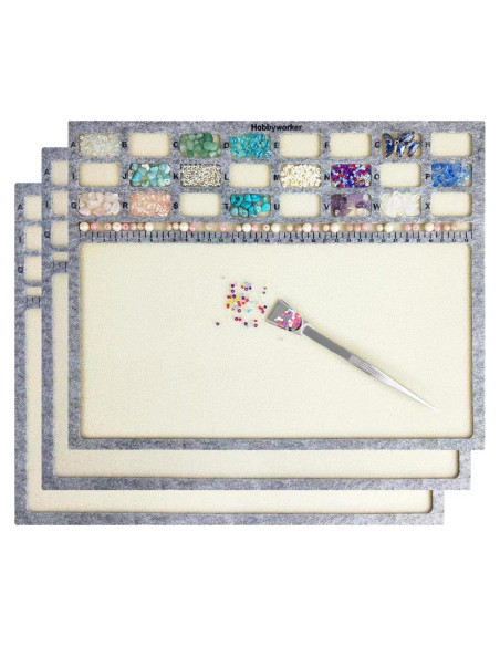 Mat de Perlas Hobbyworker con Pinzas y Cucharón Acero Inoxidable