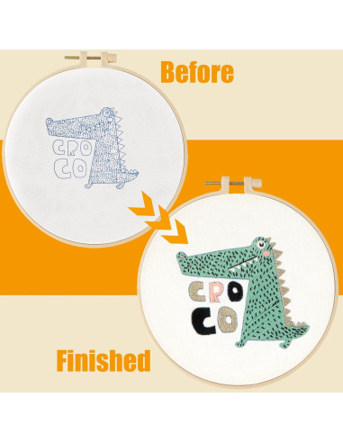 Kit de Bordado Culberta para Principiantes con Tutoriales HD