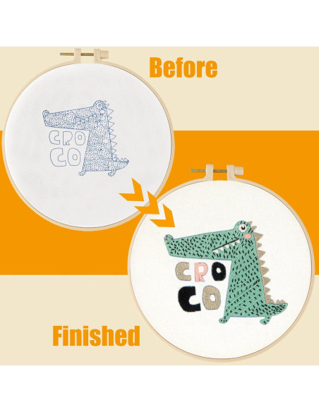 Kit de Bordado Culberta para Principiantes con Tutoriales HD