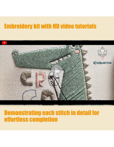Kit de Bordado Culberta para Principiantes con Tutoriales HD