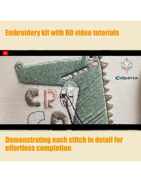 Kit de Bordado Culberta para Principiantes con Tutoriales HD