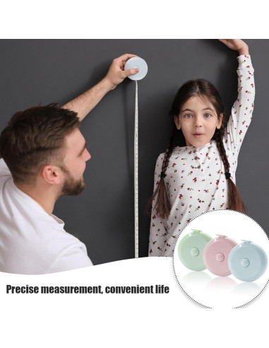 GDMINLO Cinta Métrica Retráctil 3 Pack 1.5m Costura Cuerpo